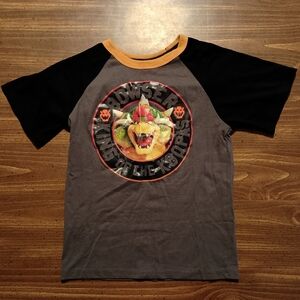 BOWSER T-SHIRT - Kids Small // Super Mario Nintendo villain king koopa tee shirt